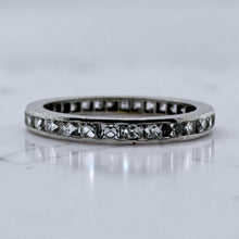 Vintage Art Deco Era Platinum French Cut Diamond Eternity Band Size 6.25