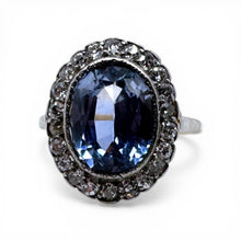 Vintage 4.60 Carat Ceylon Sapphire Ring GIA 18K Yellow Gold