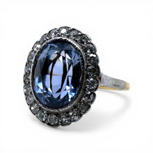 Vintage 4.60 Carat Ceylon Sapphire Ring GIA 18K Yellow Gold