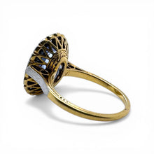 Vintage 4.60 Carat Ceylon Sapphire Ring GIA 18K Yellow Gold