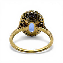 Vintage 4.60 Carat Ceylon Sapphire Ring GIA 18K Yellow Gold