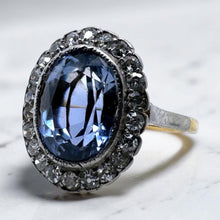 Vintage 4.60 Carat Ceylon Sapphire Ring GIA 18K Yellow Gold