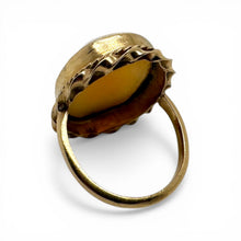 Vintage Cameo Cocktail Ring 14K Yellow Gold