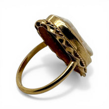 Vintage Cameo Cocktail Ring 14K Yellow Gold