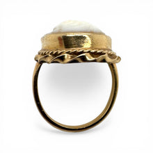 Vintage Cameo Cocktail Ring 14K Yellow Gold