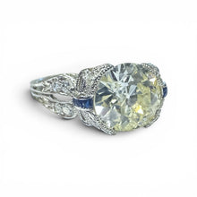 Vintage Art Deco 2.05 Carat Old European Cut Diamond Platinum Engagement Ring