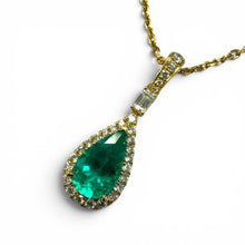 Contemporary 2.48 Carat Colombian Emerald Necklace GIA 18K Yellow Gold