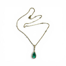 Contemporary 2.48 Carat Colombian Emerald Necklace GIA 18K Yellow Gold