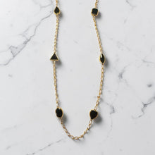Contemporary Onyx Necklace 36 Inches 14K Yellow Gold