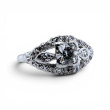 Vintage 0.78 Carat Platinum Diamond Engagement Ring