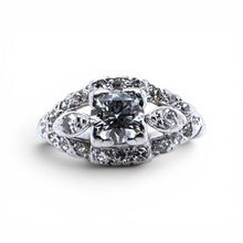 Vintage 0.78 Carat Platinum Diamond Engagement Ring