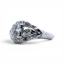 Vintage 0.78 Carat Platinum Diamond Engagement Ring