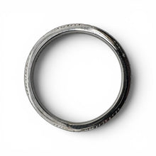 Vintage Belais Engraved Band 18K White Gold Size 5