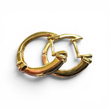 Vintage Diamond Huggie Earrings 14K Yellow Gold