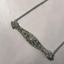 Vintage 1.3 Carat Diamond Brooch Conversion Necklace