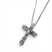 Dainty Platinum Diamond Cross & Chain 0.5 Carat