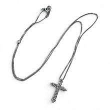 Dainty Platinum Diamond Cross & Chain 0.5 Carat