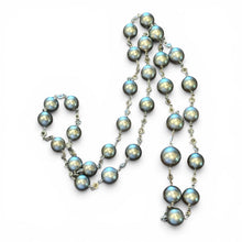 Lugano Grey Tahitian Pearl & Rose Cut Diamond Necklace 13mm 41.5 Inches