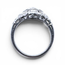 Vintage Art Deco Diamond & Sapphire Platinum Cocktail Ring