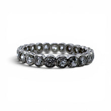 Vintage 1 Carat Old Mine Cut Diamond Eternity Band Size 6.25
