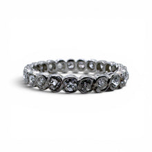 Vintage 1 Carat Old Mine Cut Diamond Eternity Band Size 6.25