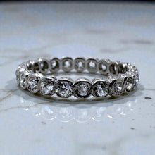 Vintage 1 Carat Old Mine Cut Diamond Eternity Band Size 6.25