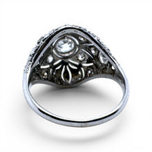 VIntage Art Deco Platinum Dome Style Cocktail Ring