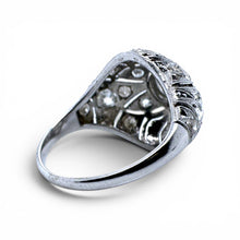 VIntage Art Deco Platinum Dome Style Cocktail Ring