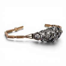 Vintage Two Toned Diamond Bracelet 14K Rose Gold