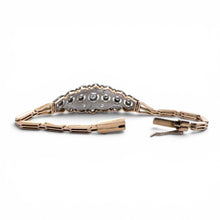 Vintage Two Toned Diamond Bracelet 14K Rose Gold