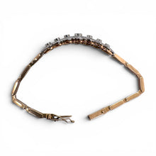 Vintage Two Toned Diamond Bracelet 14K Rose Gold