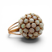 Vintage Opal Dome Cluster Ring 14K Yellow Gold