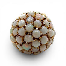 Vintage Opal Dome Cluster Ring 14K Yellow Gold