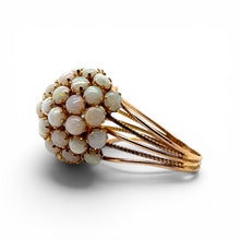 Vintage Opal Dome Cluster Ring 14K Yellow Gold