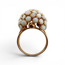 Vintage Opal Dome Cluster Ring 14K Yellow Gold