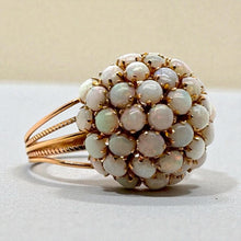 Vintage Opal Dome Cluster Ring 14K Yellow Gold