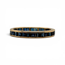 Yellow Gold Sapphire Eternity Band Size 8