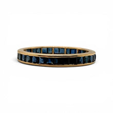 Yellow Gold Sapphire Eternity Band Size 7.25