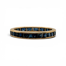 Yellow Gold Sapphire Eternity Band Size 8