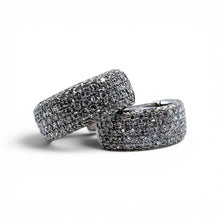 Effy Pave Style Diamond Huggie Earrings 14K White Gold