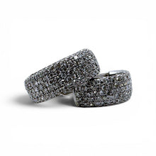 Effy Pave Style Diamond Huggie Earrings 14K White Gold