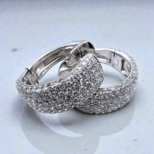 Effy Pave Style Diamond Huggie Earrings 14K White Gold