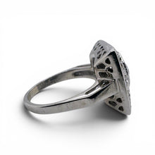 Vintage Diamond Cocktail Ring 14K White Gold