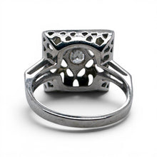 Vintage Diamond Cocktail Ring 14K White Gold