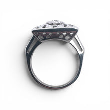 Vintage Diamond Cocktail Ring 14K White Gold