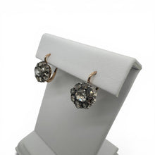 Vintage Georgian Rose Cut Diamond Dangle Earrings 14K Rose Gold