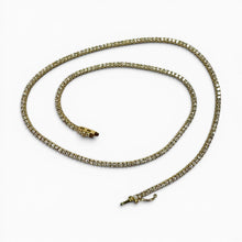 Clastic 4.5CTW Diamond Tennis Necklace 14K Yellow Gold