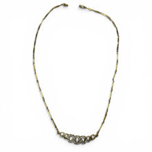Vintage Watch Chain Style Diamond Necklace 18K Yellow Gold