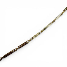 Vintage Watch Chain Style Diamond Necklace 18K Yellow Gold