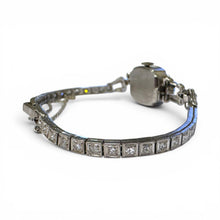 Vintage Platinum Diamond Ladies Wrist Watch